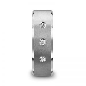 Satin Finish Tungsten Carbide Wedding Ring