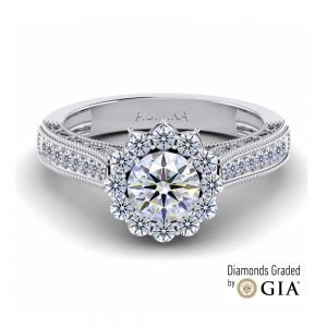 Solitaire Engagement Ring with Side Diamonds