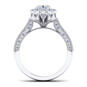 Solitaire Engagement Ring with Side Diamonds